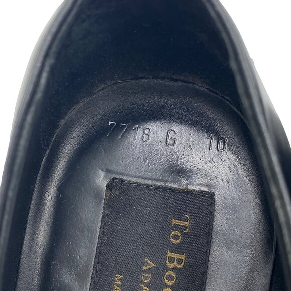 Italy To Boot Adam Derrick mens size 10 black leather classic oxford dress shoes main image 5